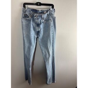 Vintage Levis 505 Orange Tab Jeans Mens 36x32 Made in USA Light Wash 90s Denim